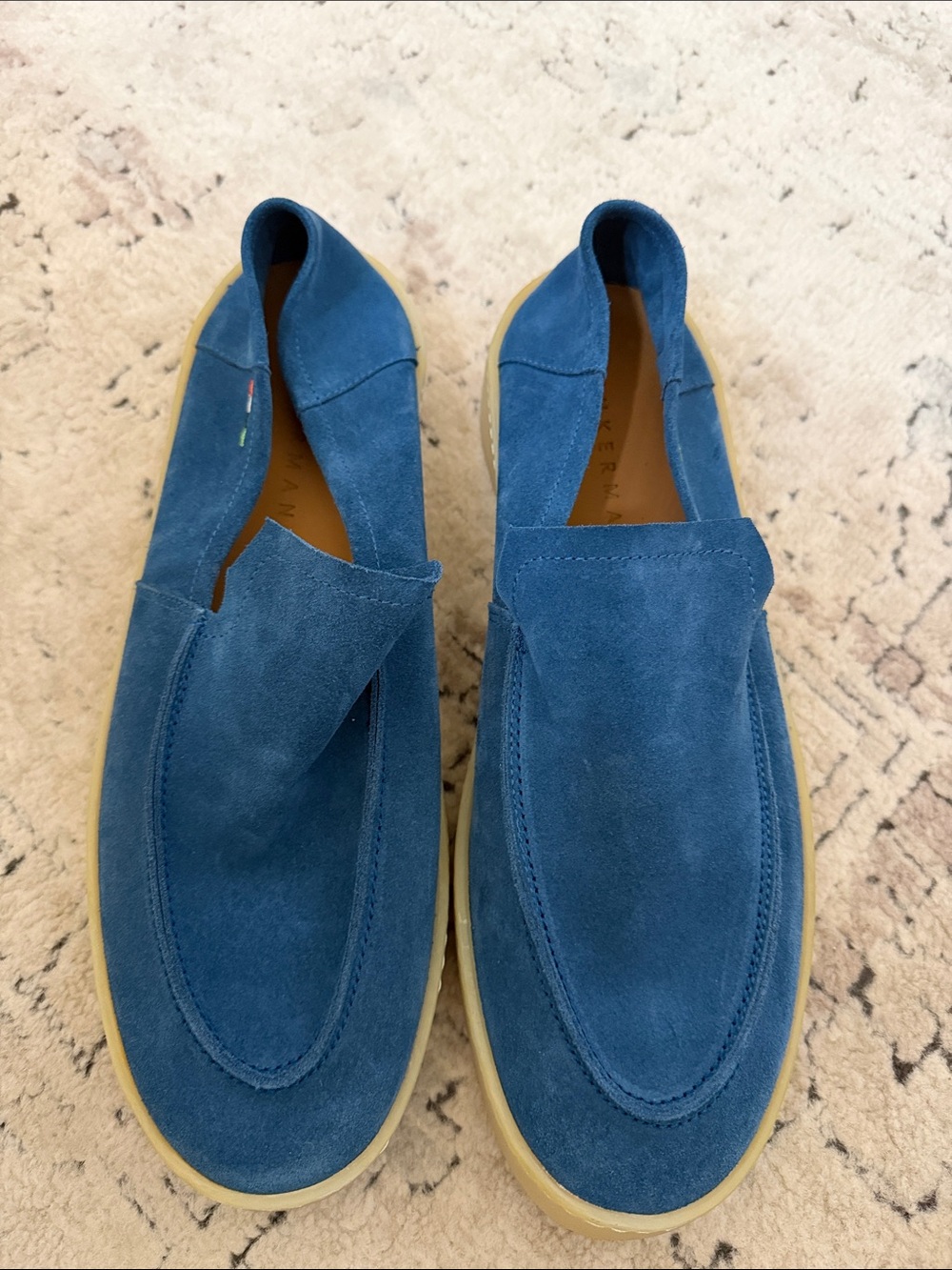 Inkerman Blue Suede Slip-On Men's Shoes (size 13/14)